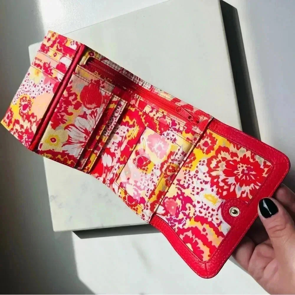 Vera Bradley Leather Riley Compact Wallet - Picture 4 of 6